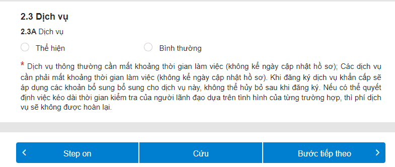 điền đơn xin visa Trung Quốc trực tuyến phần 2.2 visana